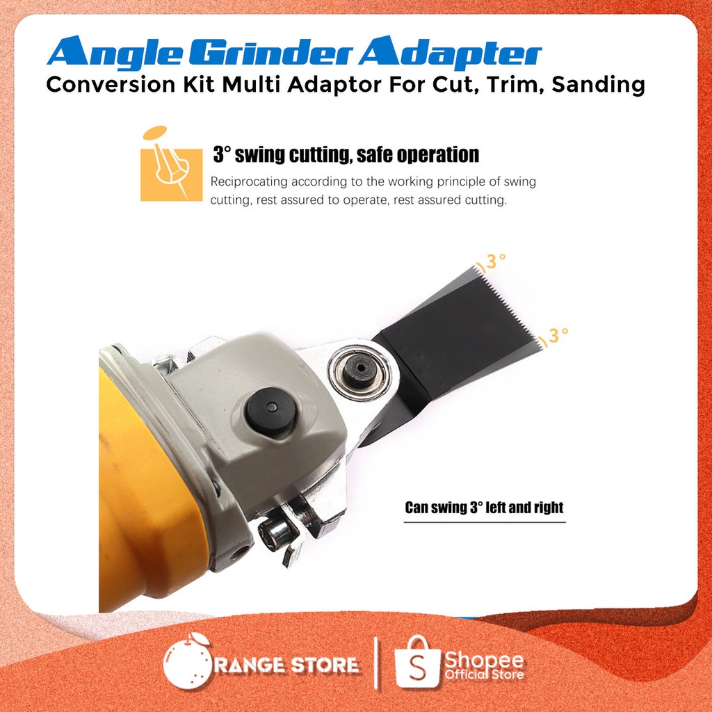 Repair DIY Angle Grinder 100mm Conversion Kit Adapter Converter Oscillating Multitool / Trimmer Wood Sanding Cutting ... - Image 4