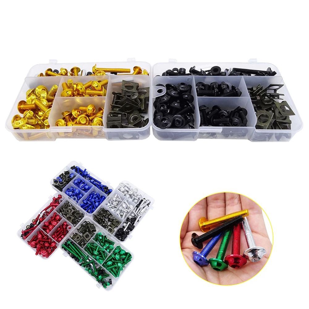 Must Premium 177PCS/Set CNC Alloy M6 M5 Fairing Bolts Kit Bodywork Screws Nut Motorcycle 6 colors Versatile Quality - Image 2