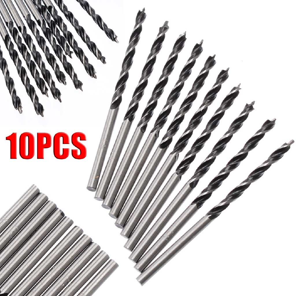 Tool Workshop 10pcs New 3mm Diameter Woodworking Twist Drill Bit Wood Drills Center Point - Image 5