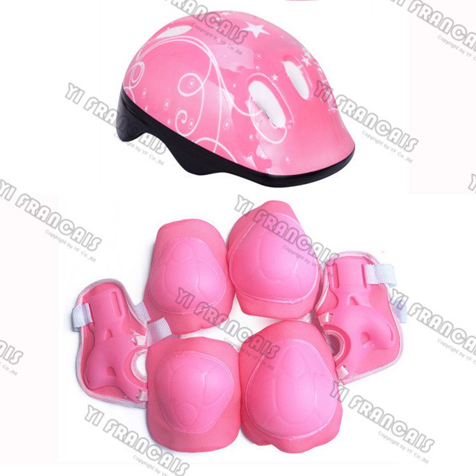 Multi Have 7Pcs Ice Skating Elbow Knee Protective Gear Bicycle Kids Helmet Sports Safety 5-13 Year-old SS 60 Versatil...