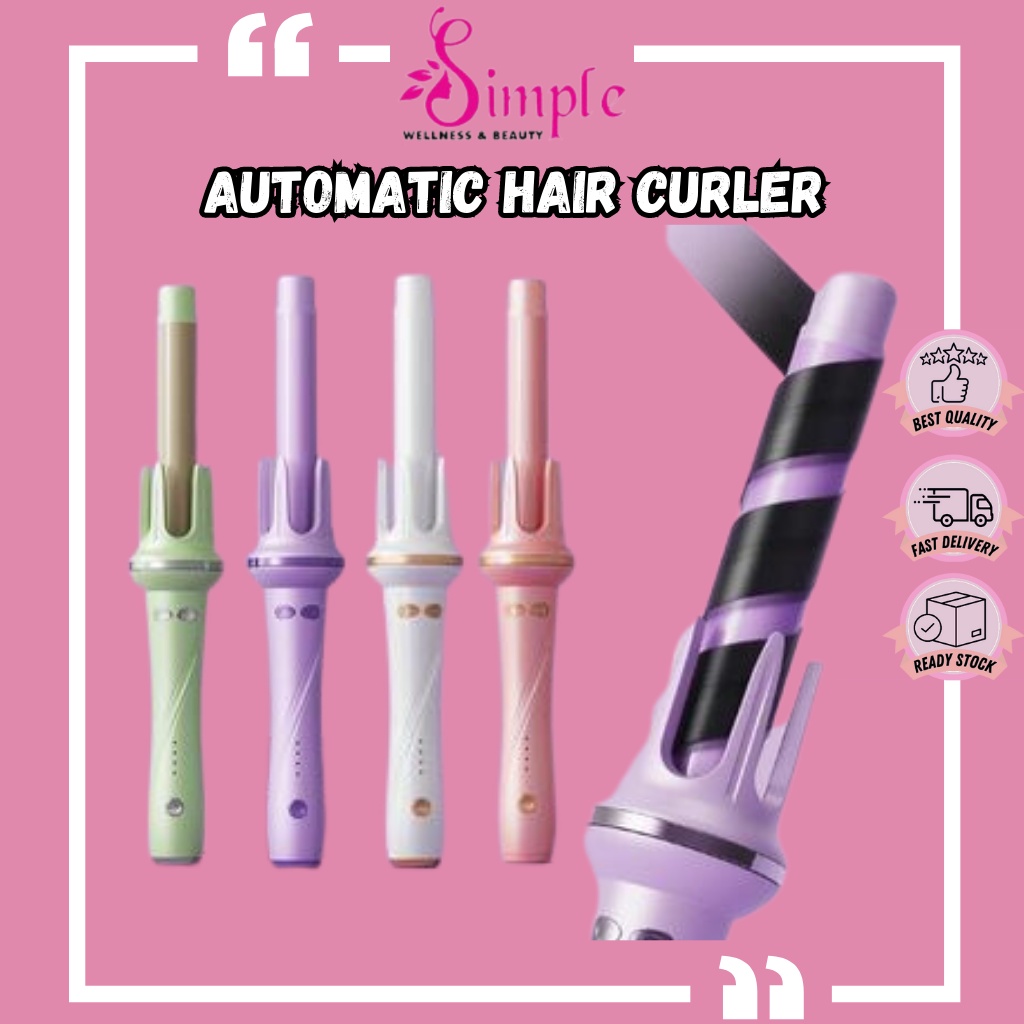 Automatic Hair Curler Rotating Miracle Hair Styling Tool for Home Use Big Waves Effortlessly Pengeriting Rambut 自动卷发棒