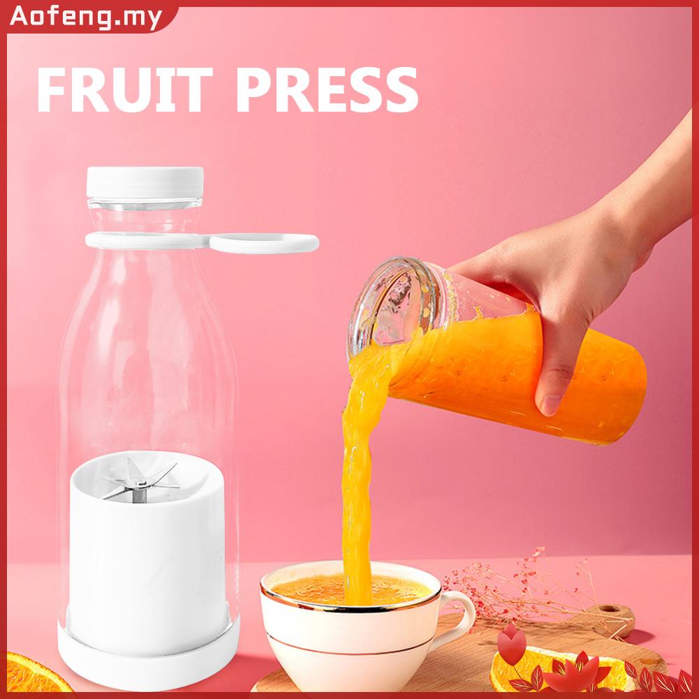 Aofeng✥【High Quality】 Kitchen Portable 380ml/420ml Mixers Fresh Fruit Juicers USB Charging Juice Bottle Mini Fast Electric Blender Smoothie Ice Maker