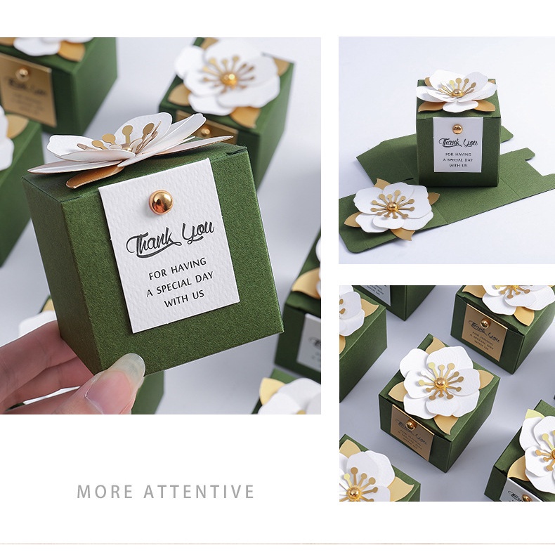 Multi Have Ins European Gift Box Green White Red Engagement Candy Small Fresh Flowers Packing Wedding Door Boxs Versa... - Image 3
