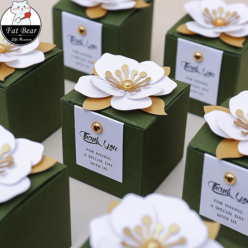 Multi Have Ins European Gift Box Green White Red Engagement Candy Small Fresh Flowers Packing Wedding Door Boxs Versa... - Image 4