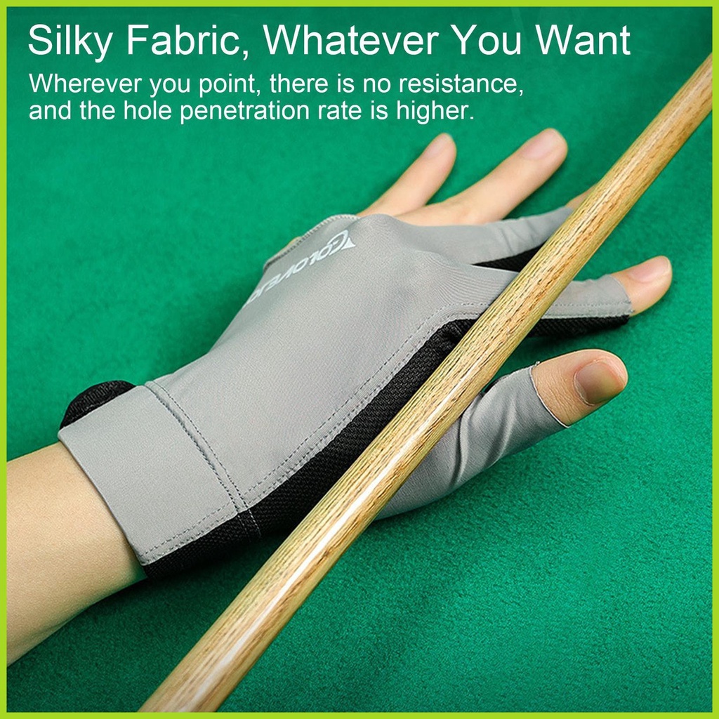 Purpose Versatile Pool Glove Non-slip Billiard Gloves Three Finger Adhesive Durable Sport Women & Men rilan1my - Image 3