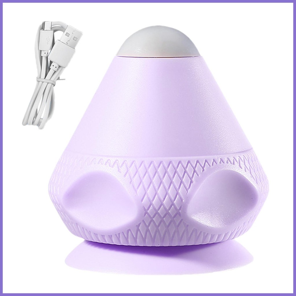 Mountable Massage Ball With Suction Cup Cone Electric Portable Vibration Ball 2-Speed Temperature Control yuneamy
