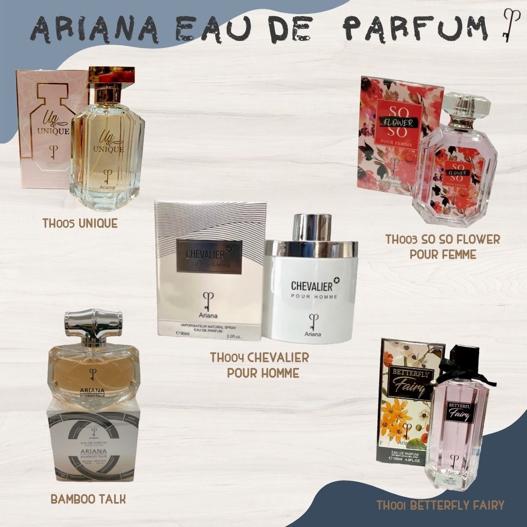 【Ready Stock】Ariana Parfum Men’s and Women’s Fragrances 90ml/100ml/120ml 100%Authentic