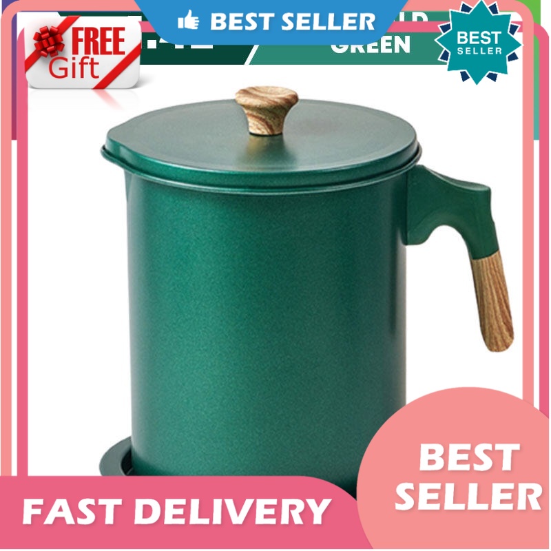 Bacon Grease Saver with Strainer,1.7L Kitchen Grease Container Fat  Separator for