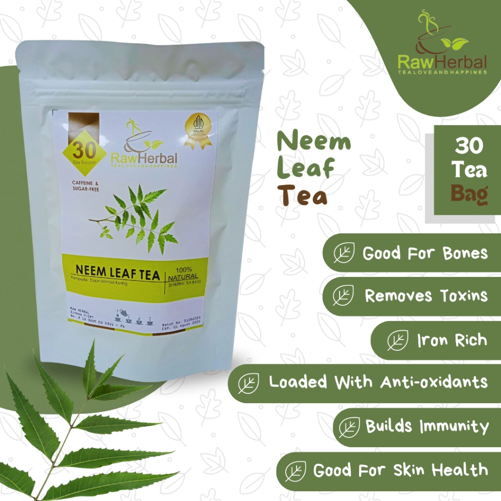 Casual Fashion NEEM LEAF TEA : RAW 100% ORGANIC ISI 30 BAG x1 Portable Accessory - Image 4
