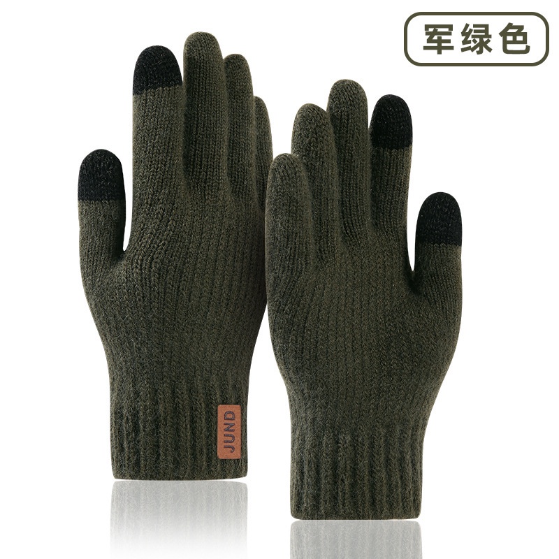Versatile Purpose Thick Cashmere Two Layer Winter Gloves men Full Finger Skiing & Touch screen Glove - Image 3