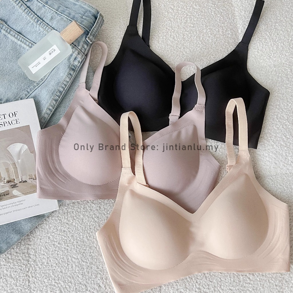 [Queen's Secret] PREMIUM QUALITY W all in one seamless wireless jelly stick latex bra 无痕乳胶果冻内衣 baju dalam wanita