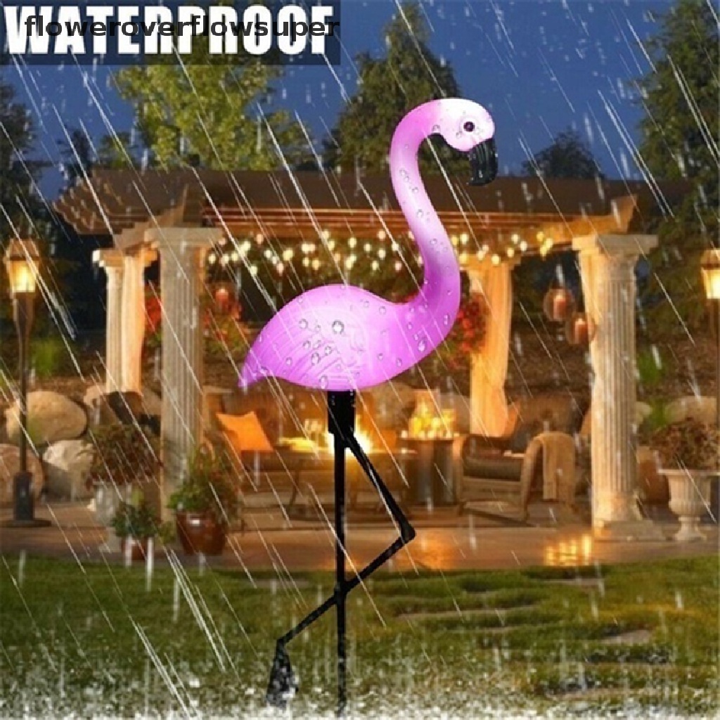FSMY 3Lamps/Drag New Led Solar Power Flamingo Lawn Garden Stake Landscape Outdoor .