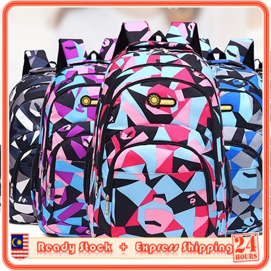 MILANDO Kid Children Camouflage Army Student School Bag Backpack Beg Sekolah (Type 15)