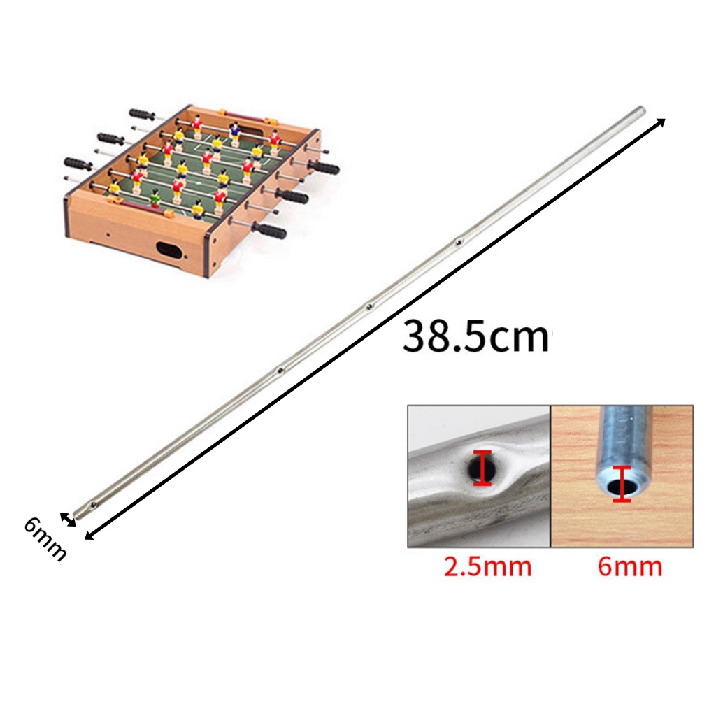 [SunnimixMY] Foosball Table Rods Replacement, Steel Rods Soccer Table Leisure Sports Lightweight Foosball Table Pole for