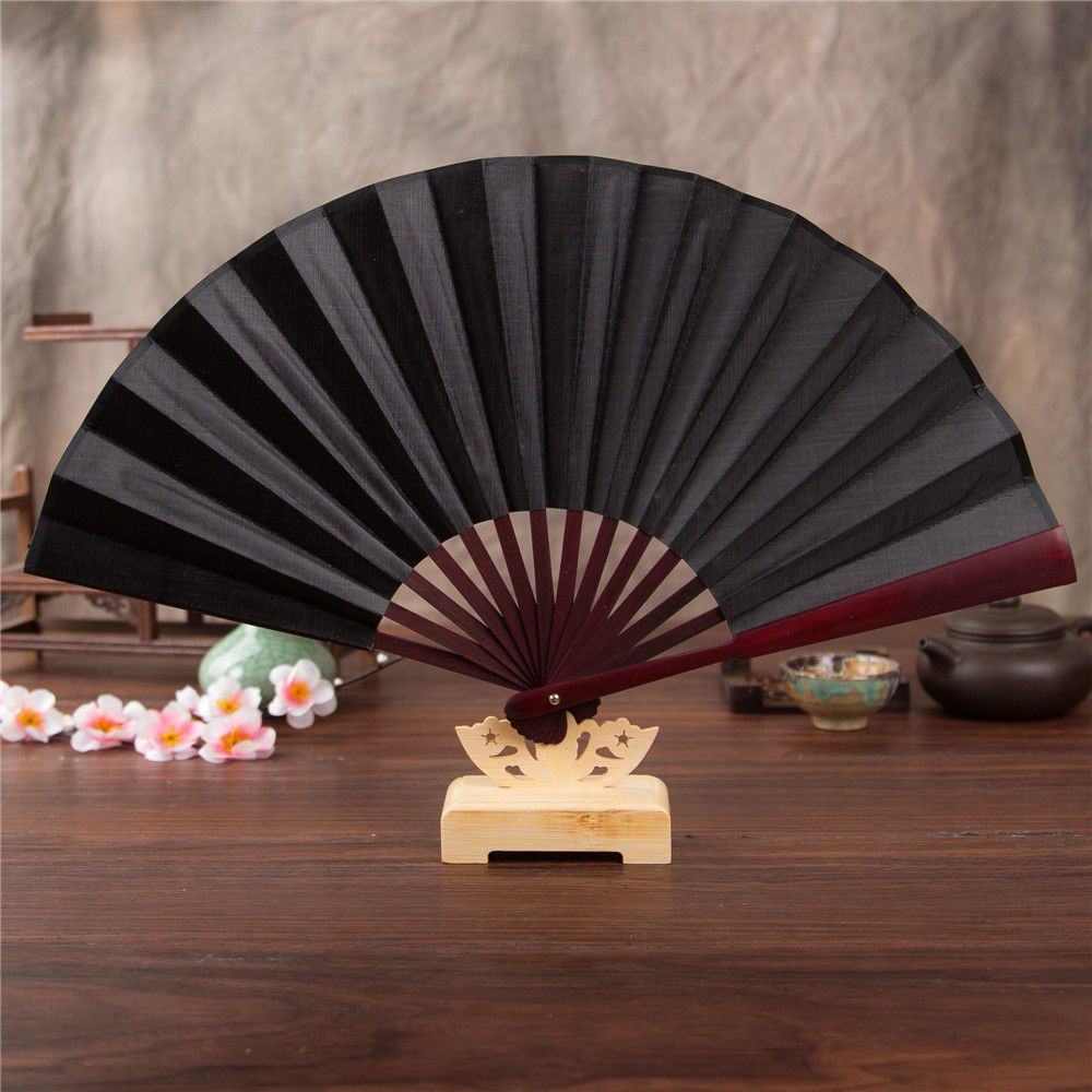 Quality Essential Unique Folding Fan: Graffiti Design Calligraphy Canvas Chinese Style Ideal Parties DIY Gifts! Have - Image 3