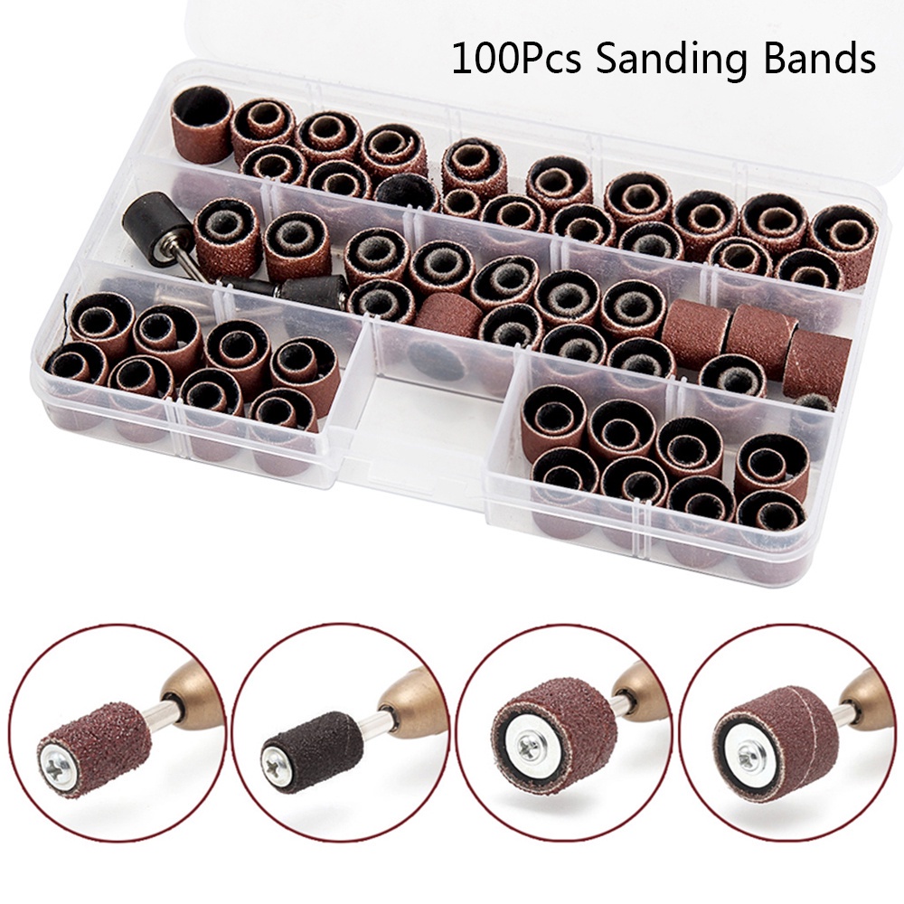 Hardware Craft Elevate Your Rotary Tool Game: Discover 104-Piece Drum Sander Set Box Mandrels Refills! - Image 3