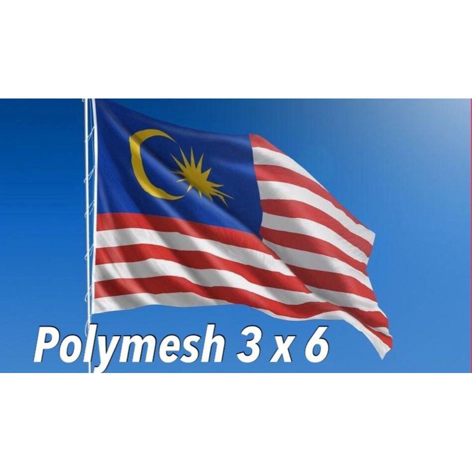 (Polymesh thick) 2x4 3x6 4x8 Malaysia and All State Flag Bendera Malaysia *READY STOCK*