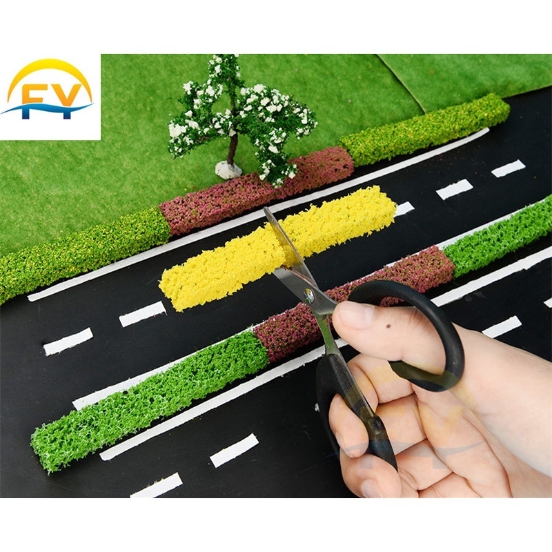 FY Miniature Shrub Strips Bush Artificial Plants for DIY Architecture Building Model Railway Train Diorama Pagar Semak