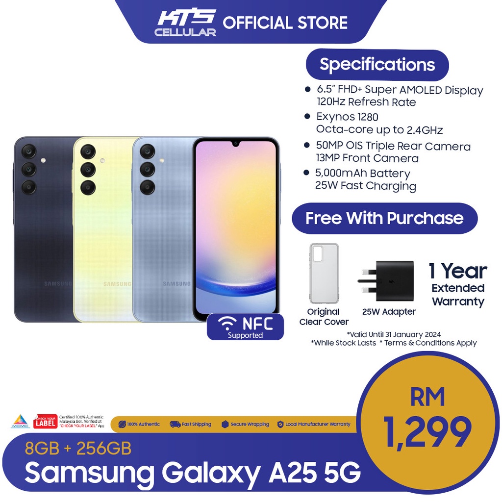 Samsung Galaxy A25 Price in Malaysia & Specs - RM1299 | TechNave