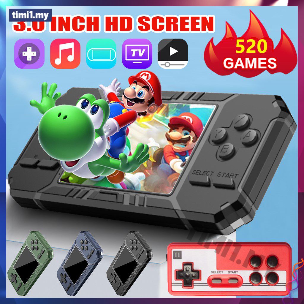 520 In 1 Retro Video Game Console Handheld Game Player Portable Pocket Tv Game Console Av Out Handheld Player For Kids Present timimy