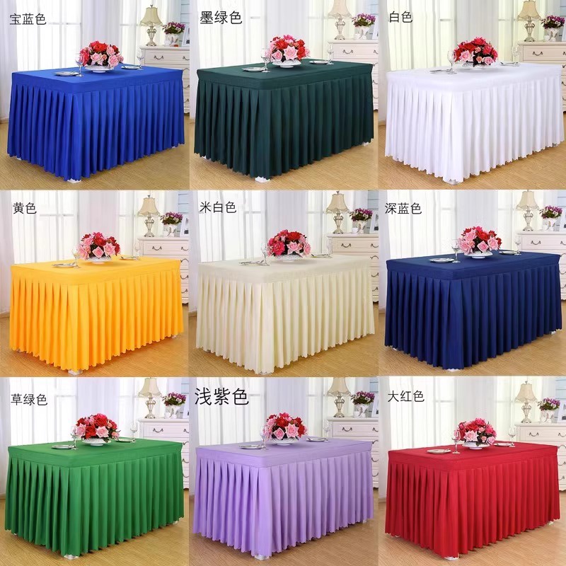 Conference Tablecloth Table Skirt Table Cover Office Solid Color Tablecloth Hotel Tablecloth Rectangular Table Cover Business Table Check-In Tablecloth Table Skirting