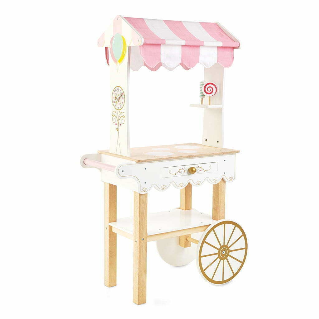 Le Toy Van Tea & Treats Trolley Children's Eco-Friendly Wooden Toys for Imaginative Play for Ages 3+