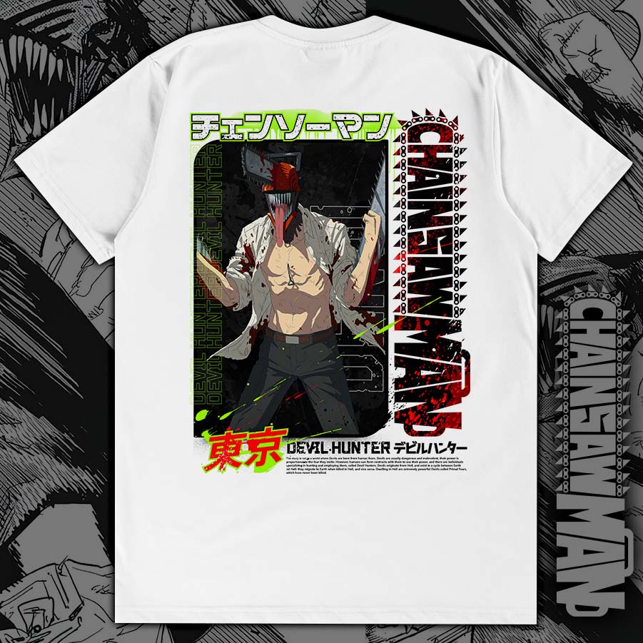 Have Premium Youth Culture Chainsaw Man anime white shirt unisex Mens women tshirt trendy tops oversized tees Multi R... - Image 4
