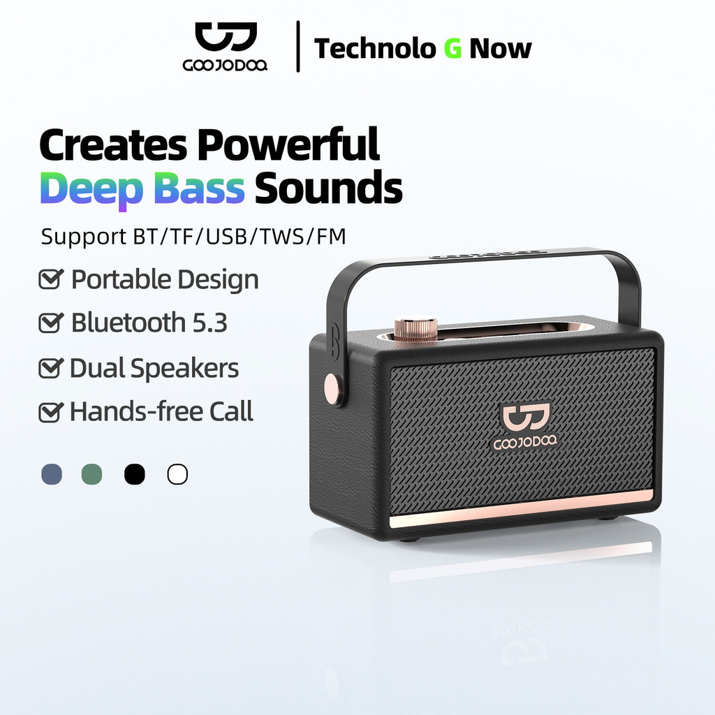 GOOJODOQ 5.3 Pembesar Suara Bluetooth Wayarles Stereo Dua Hala