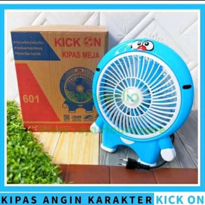 Doraemon 601 Kick on Table Fan / Character Fan / Doraemon Fan / Doraemon Table Fan / Doraemon Character Fan / Table Fan / Children's Fan / Unique Fan / Desk Fan / Wall Fan / Box Fan