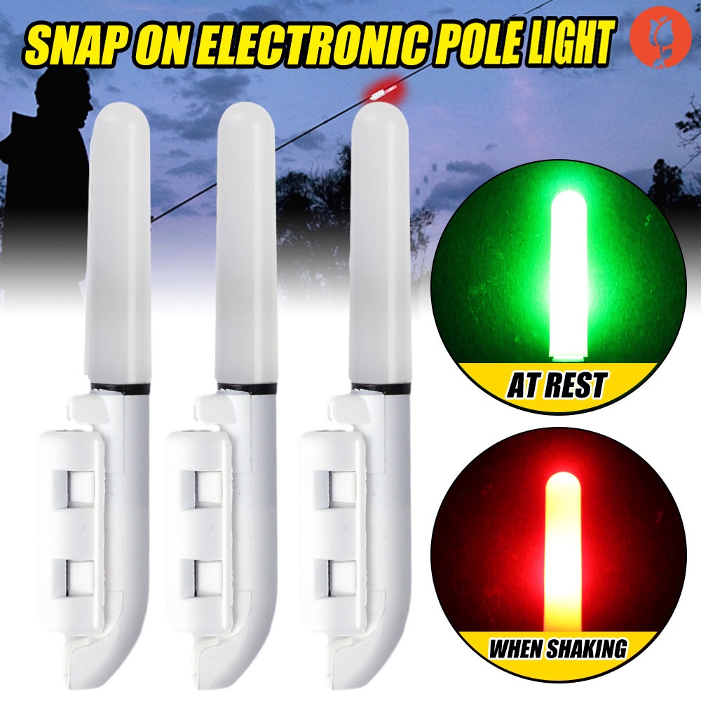 Durable Outdoor Fishing Electronic Rod Lamp/ Practical Biting Hook Flashing Prompt Fishing Pole Light