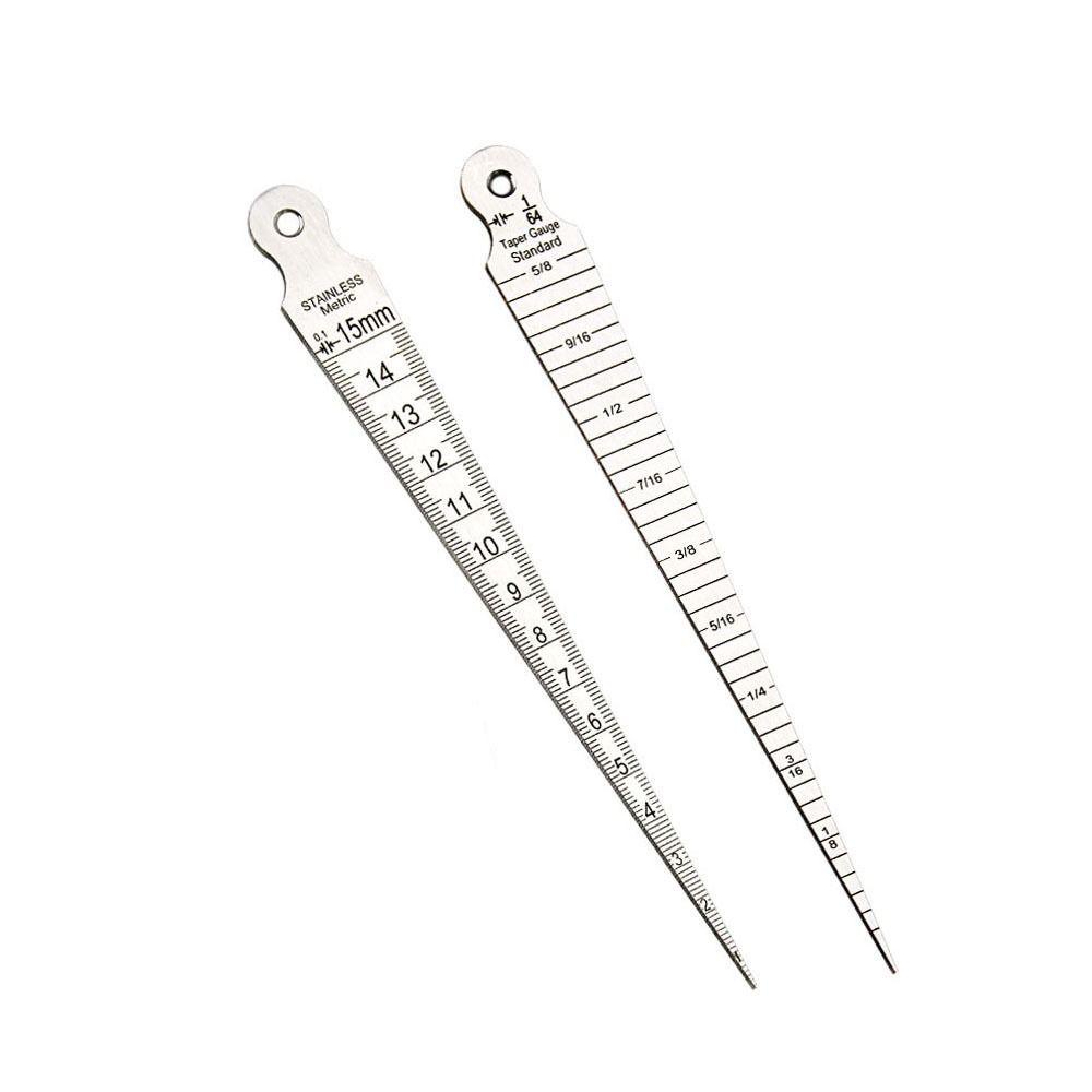 Hardware Craft TOPTOOL Wedge Feeler Gap Hole Stainless Steel Welding Gauge Measure Tool 1-15mm Taper Ruler Depth Clea... - Image 3