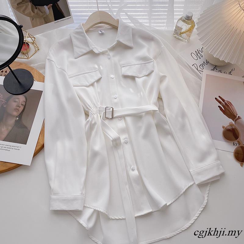 Versatile Quality DUOFAN Blusas Mujer De Moda Tops Female Tunic Lapel Shirts Long Sleeve Chic Niche Design Lace-up Wo... - Image 2