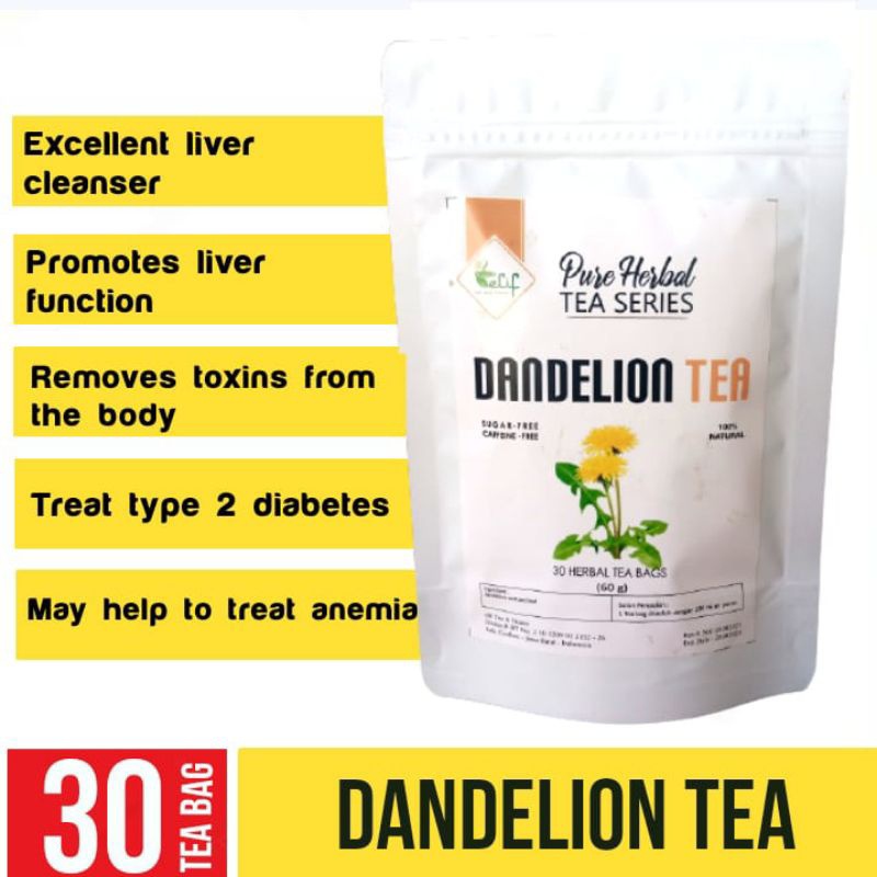 Trendy Casual ELIF TEA Dandelion Teh Anemia Detox Liver Pembersih Darah Kotor Pure Herbal Series 30 Bag z1 Style Daily - Image 2