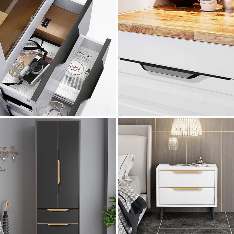 Premium Reliable Long Black Wardrobe handle Drawers Customized Invisible Handles Dark Embedded Non-Perforated Cabinet... - Image 5