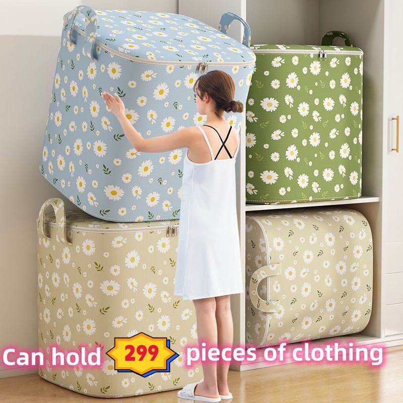 Storage box for clothes, quilts, large capacity household bedroom, wardrobe, organizing box, foldable storage bag for st