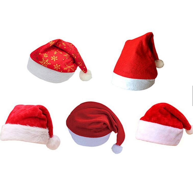 Durable Quality Golden Snowflake Adult children LED Christmas Hat Non-woven Hats Santa Snowman Reindeer Gifts Party X... - Image 4
