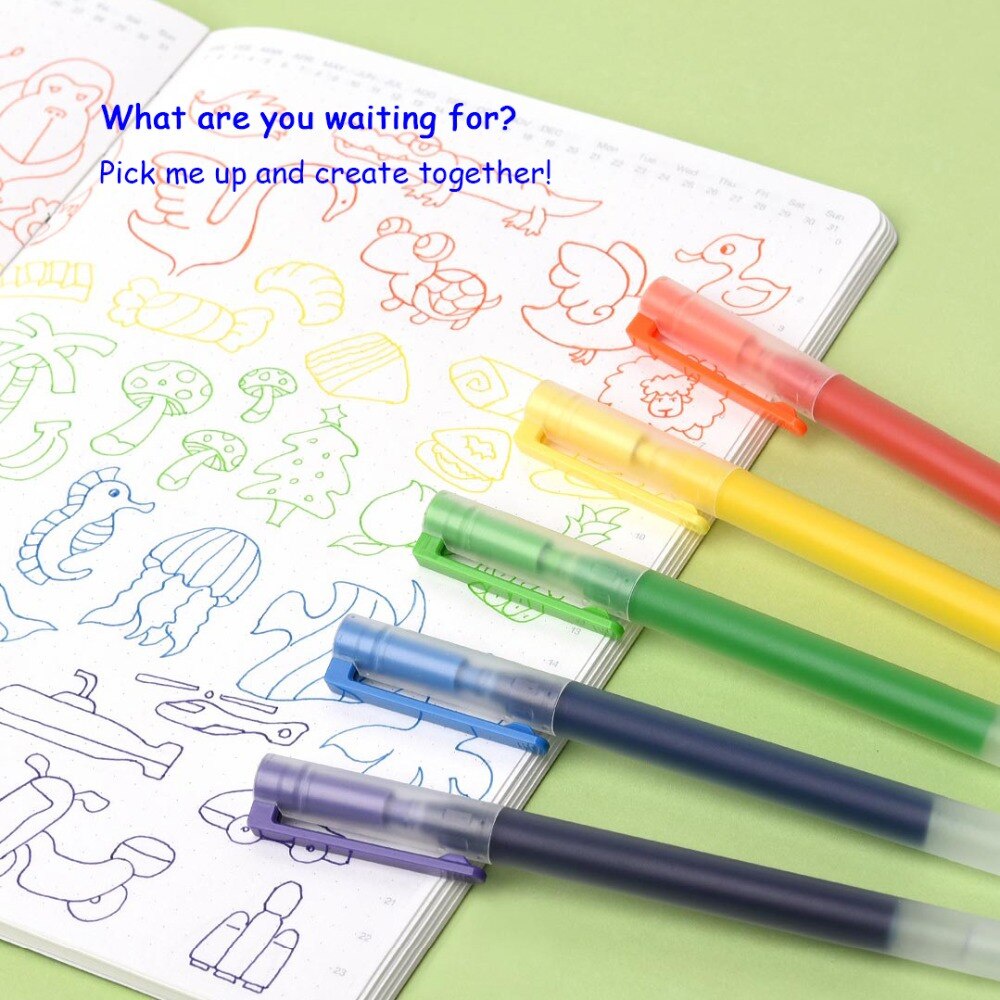 Have Premium 5Pcs Xiaomi Mijia Super Durable Colorful Writing Sign Pen 5 Colors Mi 0.5mm Gel Signing Pens School Offi... - Image 2