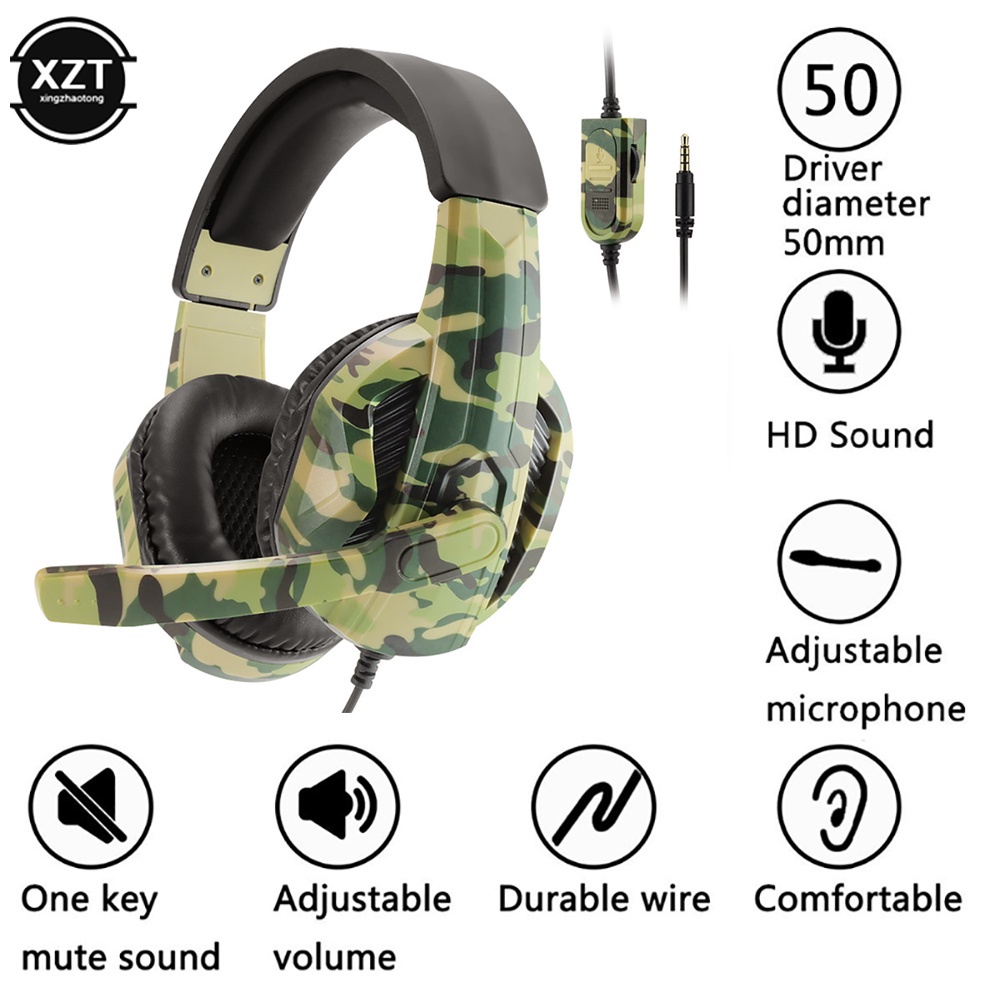 PS4 XBOX ONE Game headsets camouflage headsets with microphone mobile phone headphones