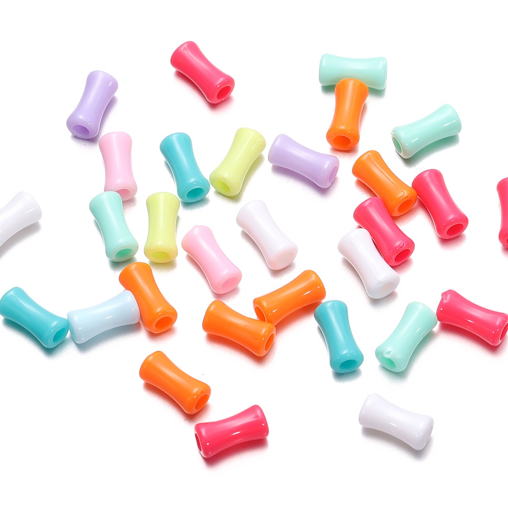 St. kunkka 50/100pcs Colorful Bamboo Beads Acrylic Bamboo Beads Can Be Used for DIY Jewelry Making Necklace Bracelet