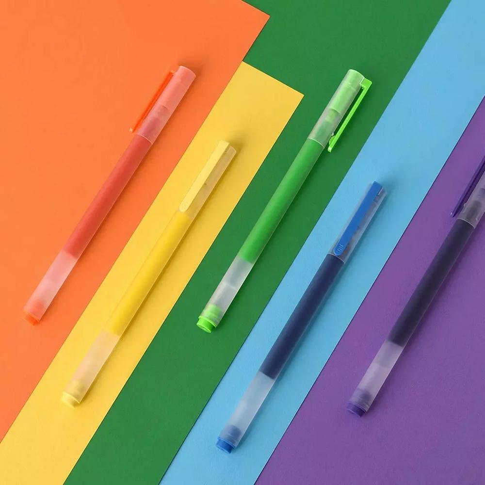 Have Premium 5Pcs Xiaomi Mijia Super Durable Colorful Writing Sign Pen 5 Colors Mi 0.5mm Gel Signing Pens School Offi... - Image 4