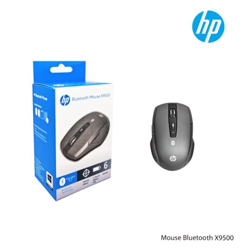 Ready Stock | HP X9500 Plus Bluetooth Mouse | 1600DPI | Blue Track | RF9210 Wireless Mouse Bluetooth