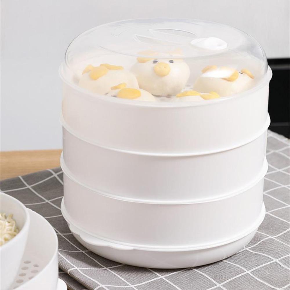 Meal Utensil LAN Oven Steamer Microwave Food Steamed Dumpling Rice Cookware Lid Cooking Container - Image 2