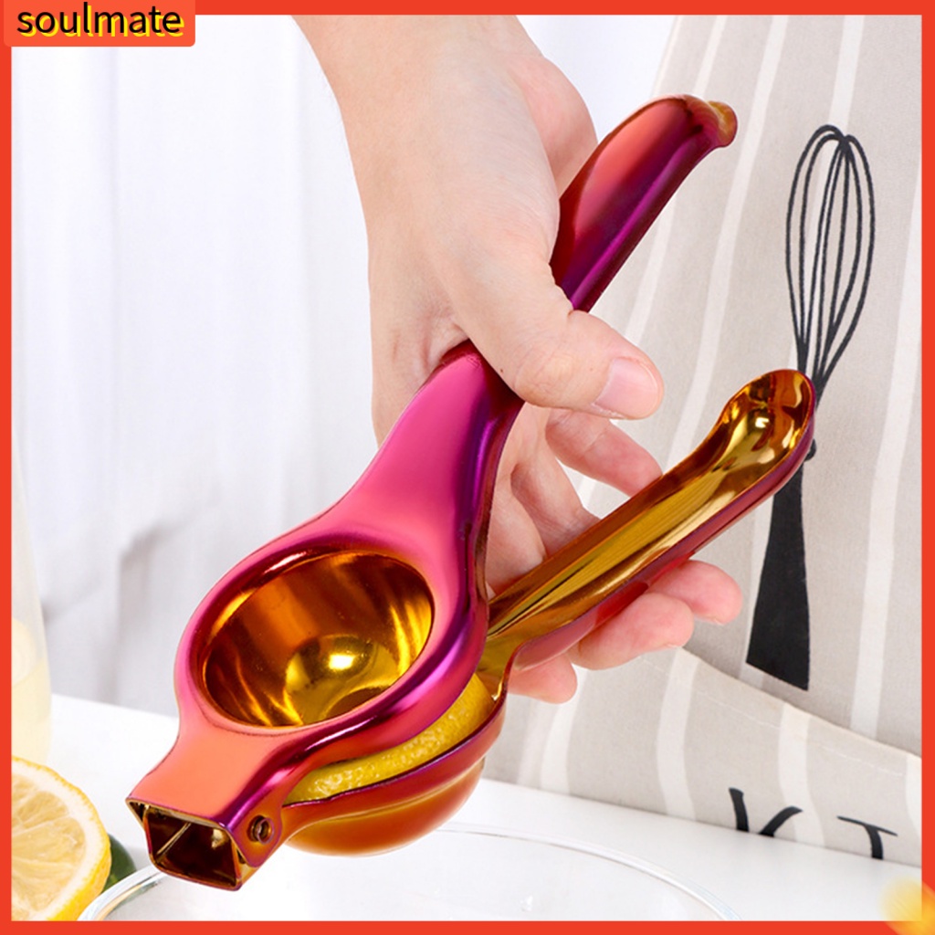 soulmate|  Manual Fruit Juicer Multiple Filter Holes Dishwasher Safe Multifunctional Hand Press Juicing Tool Fast Squeezing Portable Stainless Steel Citrus Lemon Squeezer Kitchen G