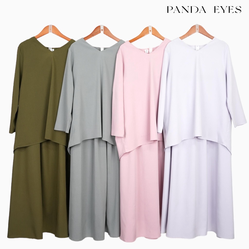 PANDAEYES V-BLOUSE SKIRT SET (CLO-CNJJ639BLSKT)