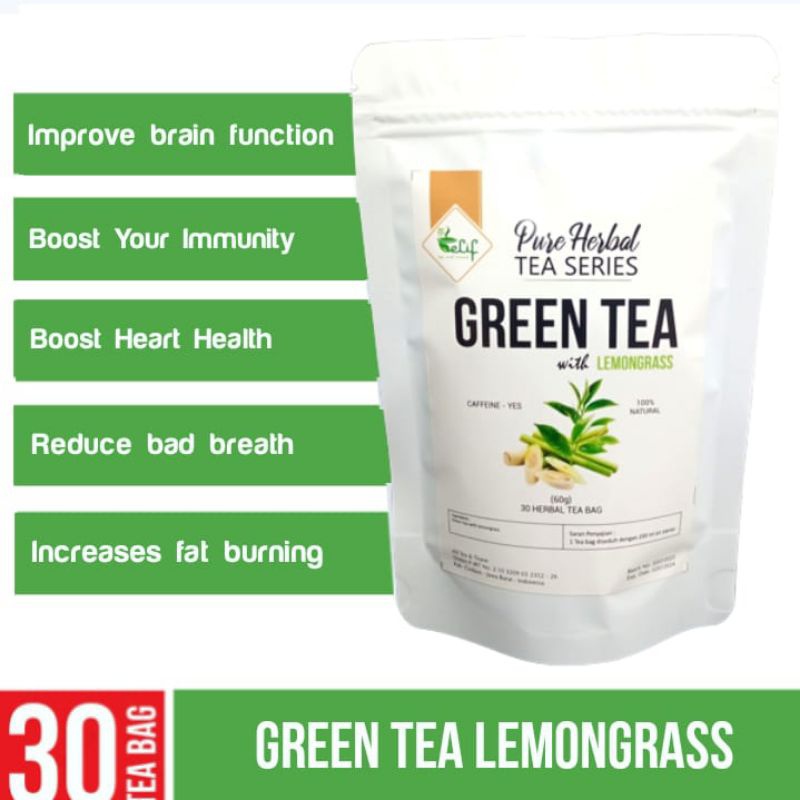 ELIF TEA Green Tea : High Mountain Green Tea Teh Hijau Jawa Barat (30 Tea Bag) -z1