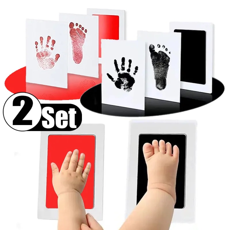 Inkless Infant Hand Foot Print Stamp Pad Toy /Safe Babies Pet Paw Toy /Newborn Baby Hand and Foot Print-free Ink Commemorative Toy Gift /Children DIY Painting Ink Pad Toy