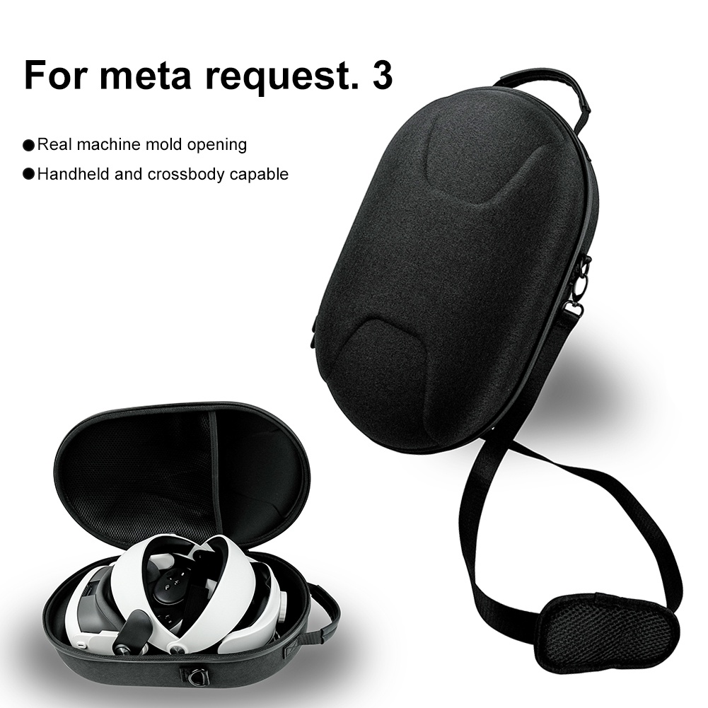 for Quest 3 VR Headset EVA Carrying Bag Case Waterproof Crossbody Bag Shockproof