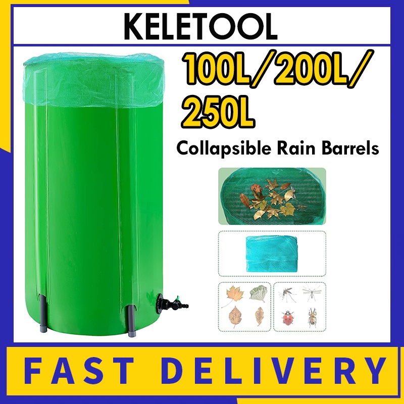 Rainwater Harvesting RIOBOW Portable Collection Barrel Storage Tank for Garden