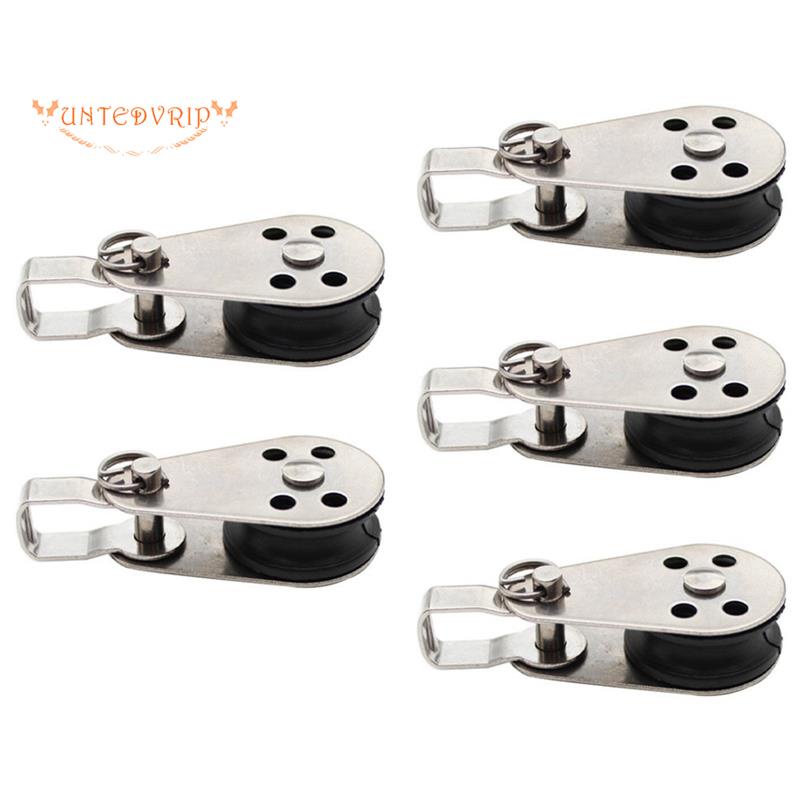 5 PCS Stainless Steel Pulley Nylon Pulley Sailing Yacht Ship Pulley Nylon Rope Pulley