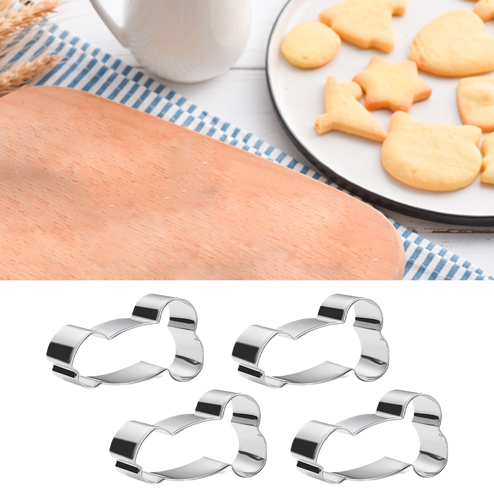 4pcs Reusable Home Fondant DIY Valentine's Day Party Pastry Stainless Steel Baking Mold Funny Penis Cookie Cutter